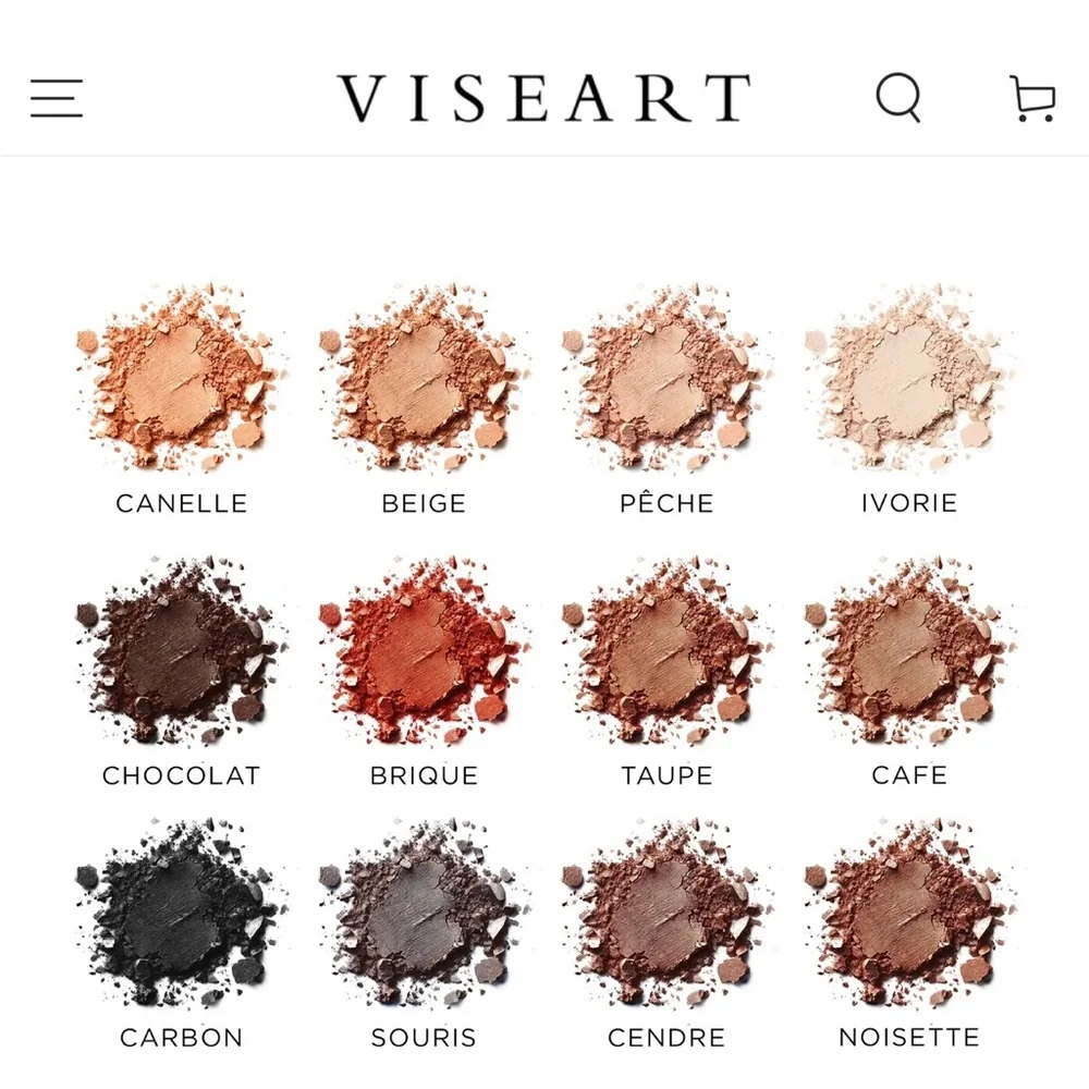 Viseart Professional Paris 12-Pan Eyeshadow Pallette in Original Neutral Nudes